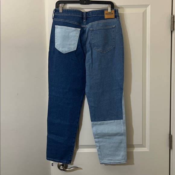 NWT Hollister Color Block/ Patchwork Ultra High-Rise Mom Jeans - Picture 2 of 3